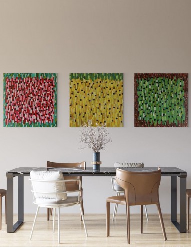 DOTS & LINES SERIES (3 paintings)